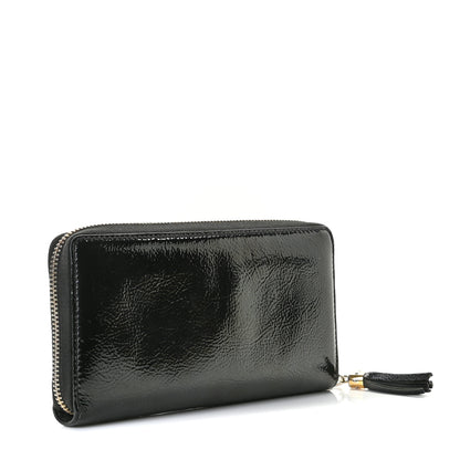 Gucci Patent Calfskin Soho Zip Around Wallet Black 3 of 6