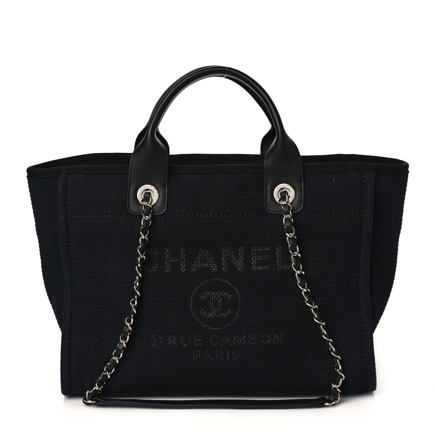 Chanel Mixed Fibers Small Deauville Tote Black 1 of 10