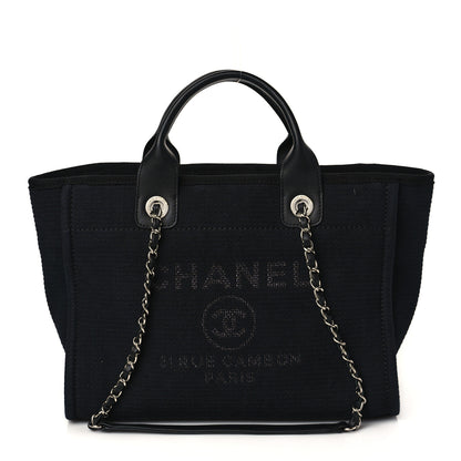 Chanel Mixed Fibers Small Deauville Tote Black 1 of 10