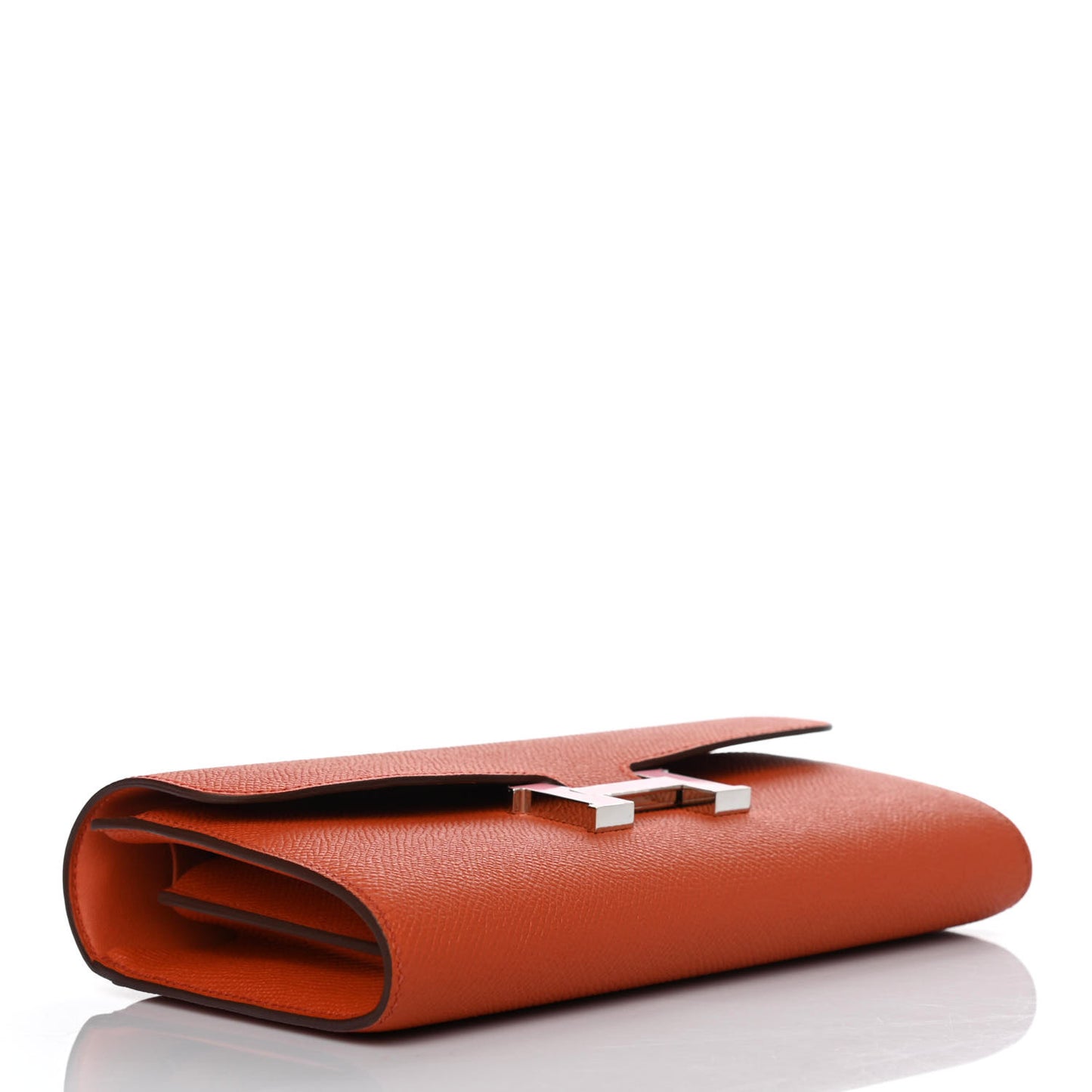 Epsom Enamel Constance Wallet To Go Terre Battue Rose Confetti