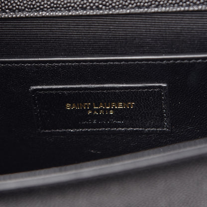 Saint Laurent Grain De Poudre Monogram Cassandre Clutch Black 6 of 9