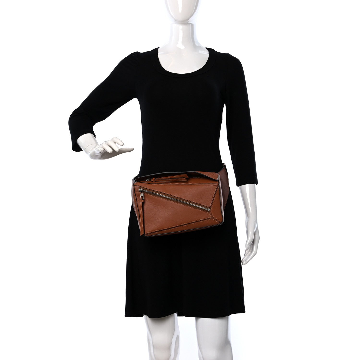 Loewe Calfskin Small Puzzle Bumbag Tan 2 of 8