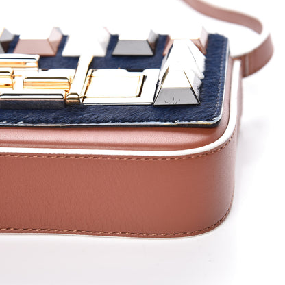 Fendi Vitello Dolce Calf Hair Studded Mini 3Baguette Shoulder Bag Caramello Iris 9 of 16