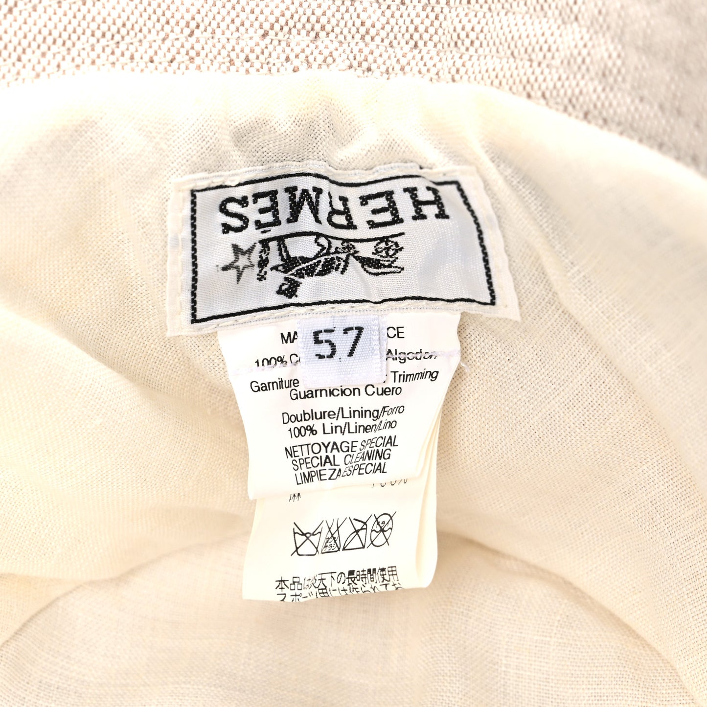 Cotton Bucket Hat 57 Ecru
