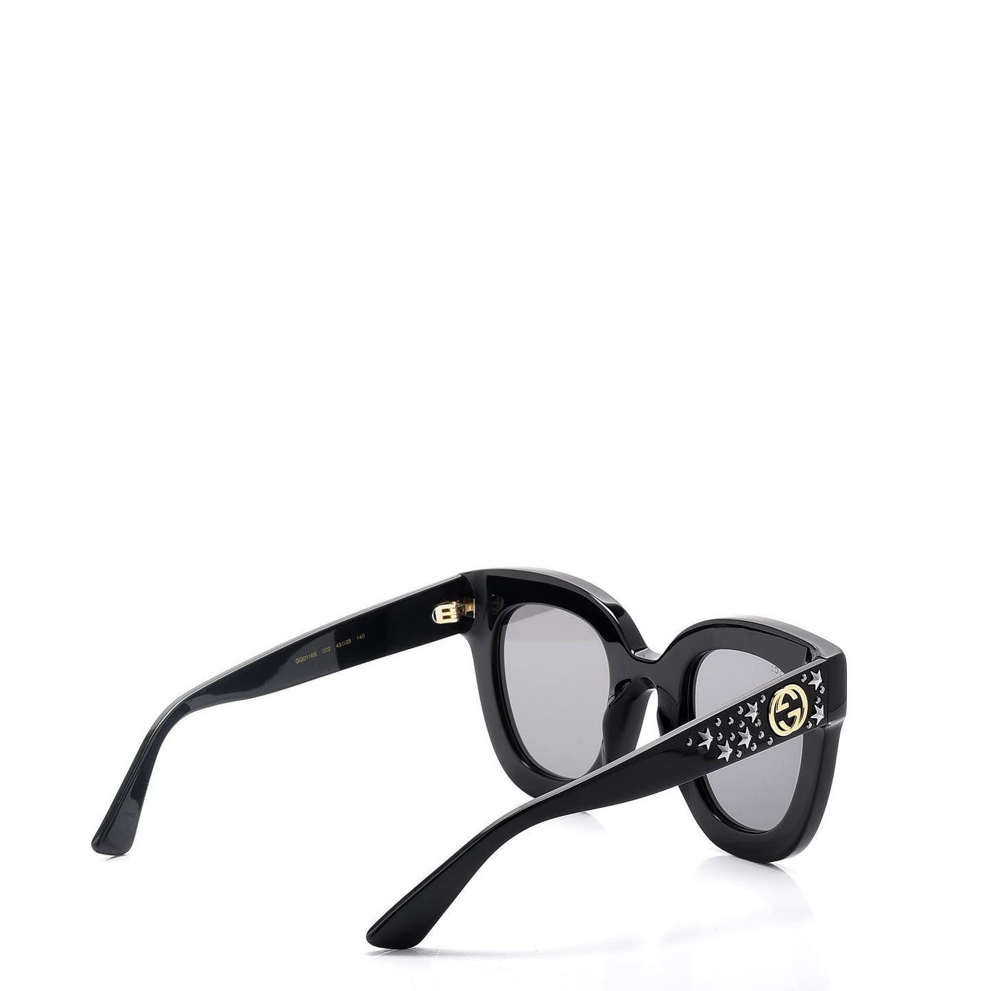 Acetate Stars Cat Eye Sunglasses GG0116S Black