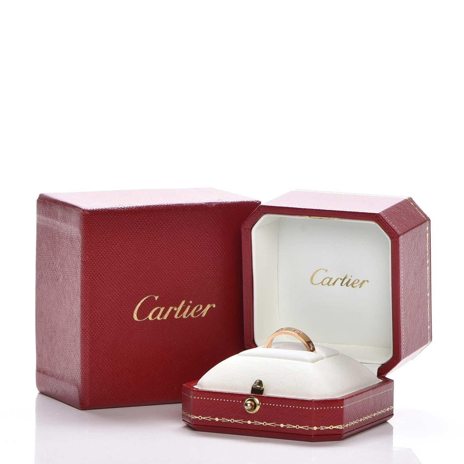 Cartier 18K Pink Gold Diamond 4mm LOVE Ring 54 7 6 of 6