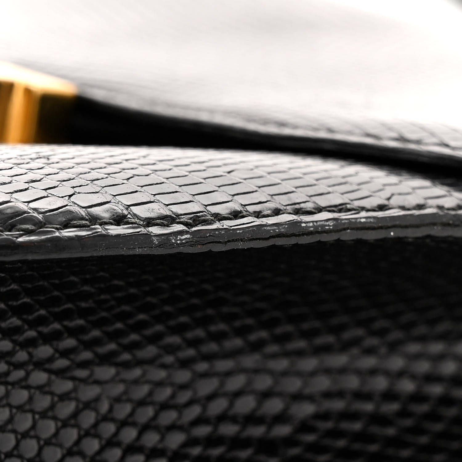 Hermes Lizard Constance 24 Black 16 of 19
