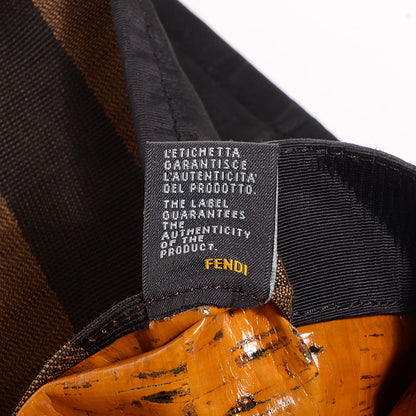 Fendi Pequin Striped Shopping Tote Tobacco 10 of 10