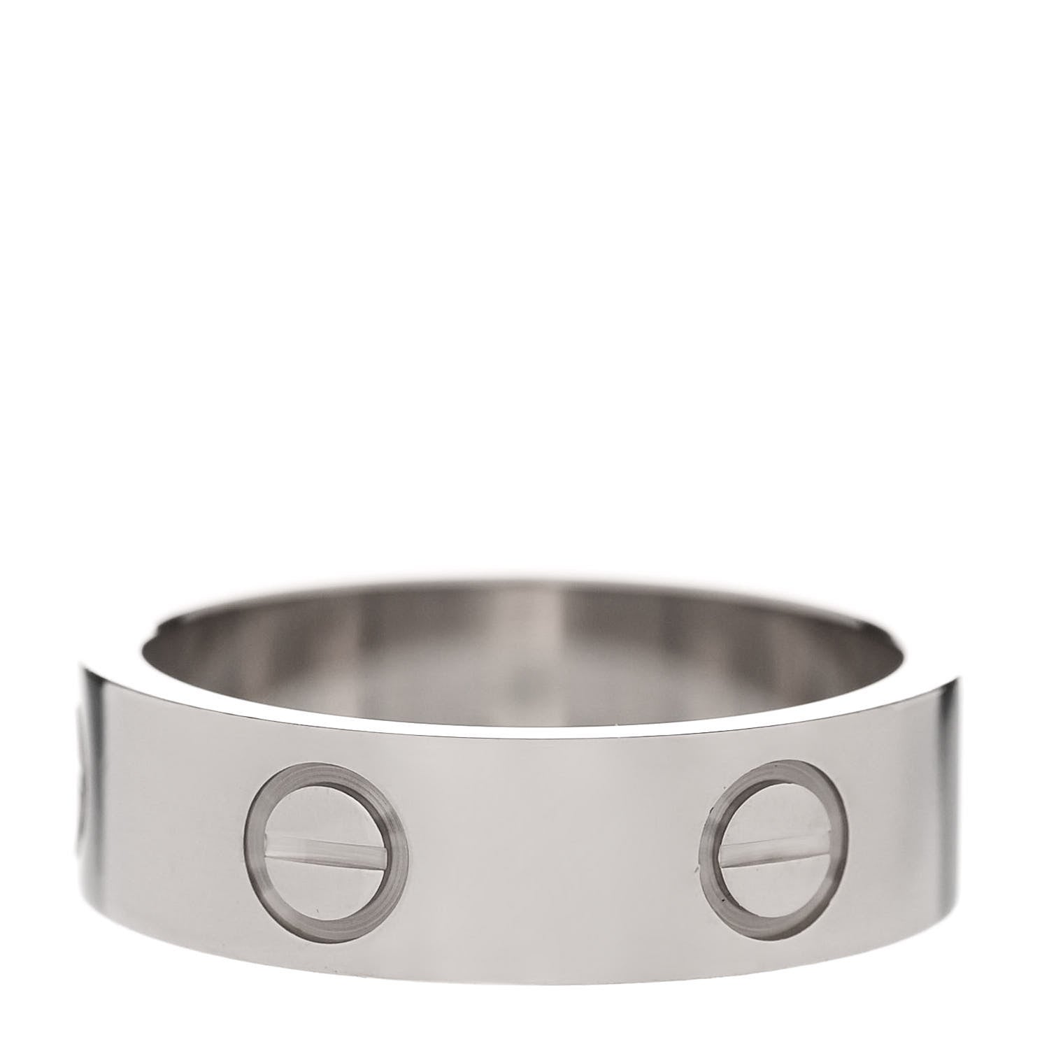 Cartier 18K White Gold 5.5mm LOVE Ring 53 6.25 3 of 5