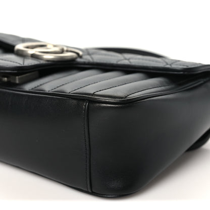 Gucci Calfskin Matelasse Aria Small GG Marmont Shoulder Bag Black 10 of 10