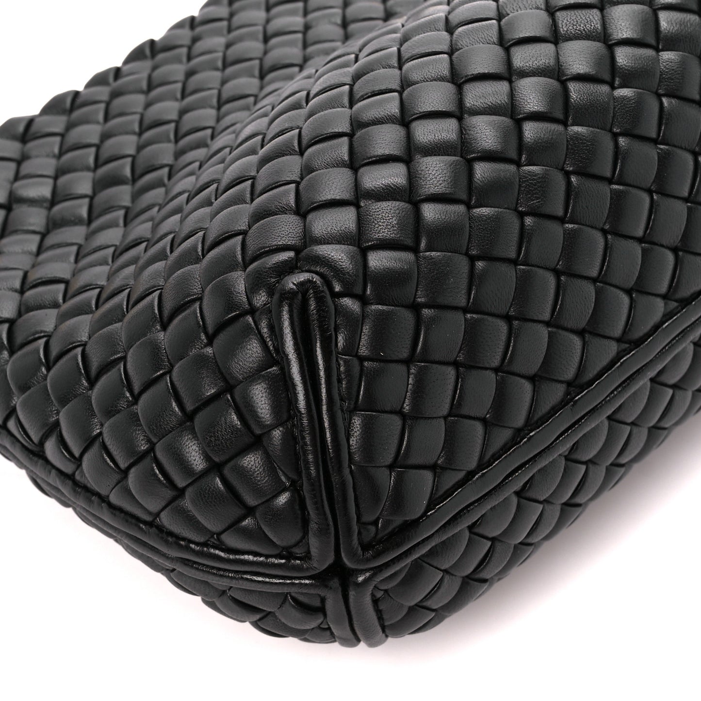 Nappa Intrecciato Small Clicker Shoulder Bag Black