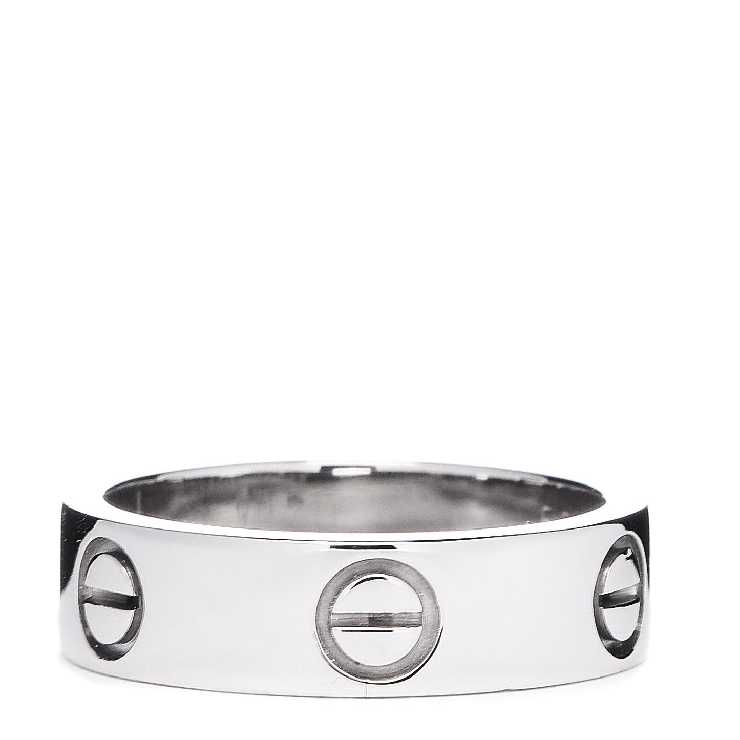 18K White Gold 5.5mm LOVE Ring 54 6.75