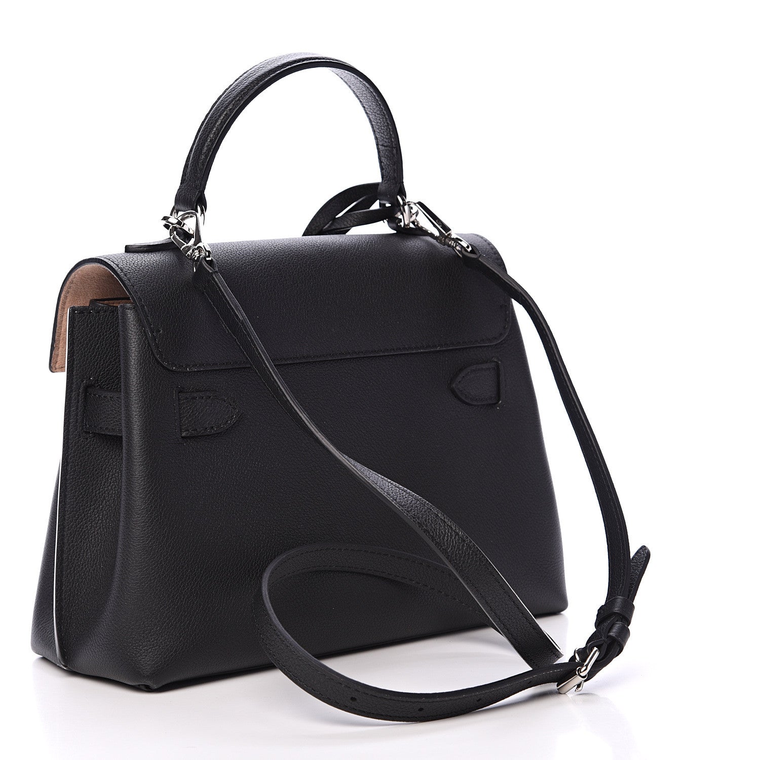 Louis Vuitton Calfskin Lockme Ever BB Black 2 of 12