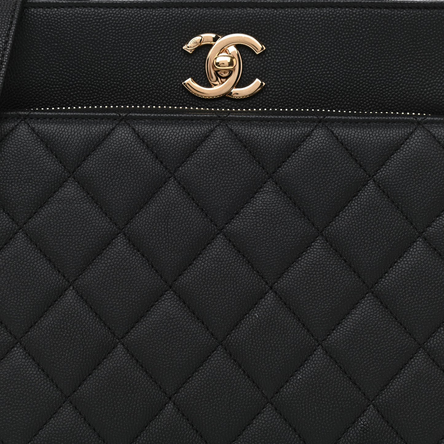 Caviar Quilted Small Business Affinity Shopping Bag Black