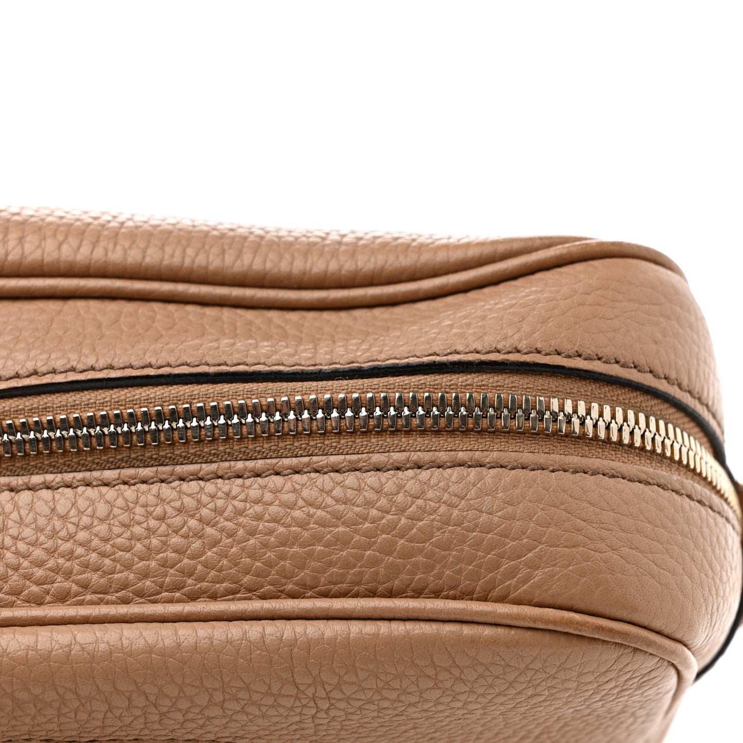 Pebbled Calfskin Small Soho Disco Bag Camelia