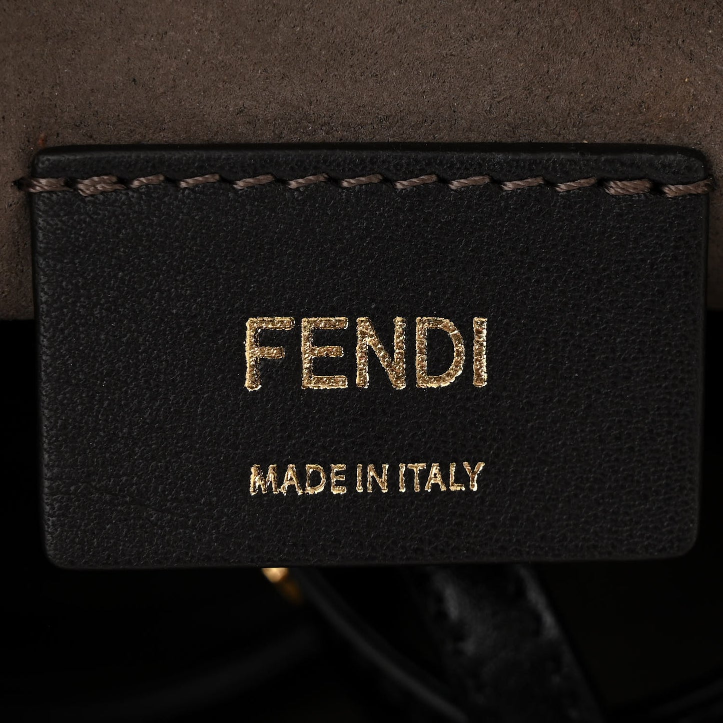 Vitello Liberty F is Fendi Bi-Color FF 1974 Embossed Mini Mon Tresor Bucket Bag Maya Black
