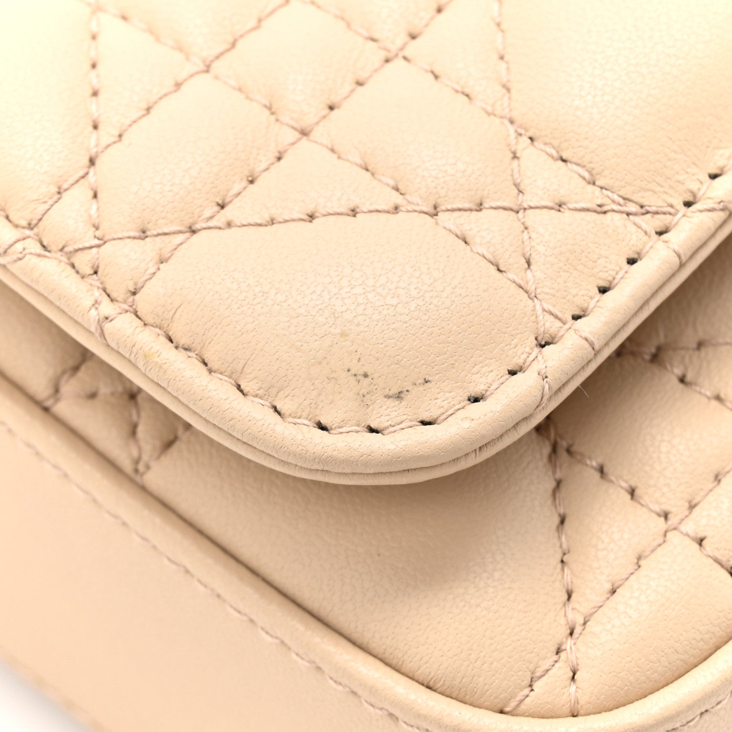 Christian Dior Lambskin Cannage Dior Talk Phone Pouch Powder Beige 11 of 12