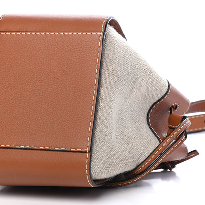 Loewe Calfskin Canvas Mini Hammock Shoulder Bag Natural Tan 8 of 8
