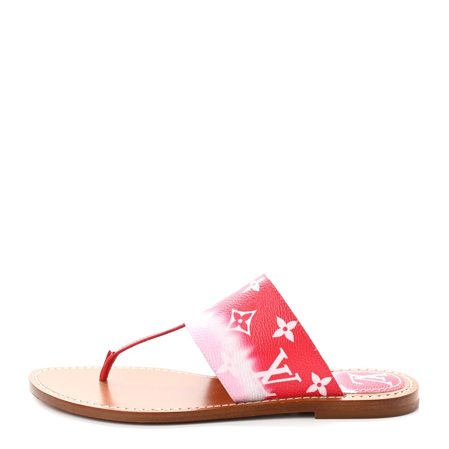 Louis Vuitton Monogram Escale Palma Sandals 37.5 Rouge 1 of 9