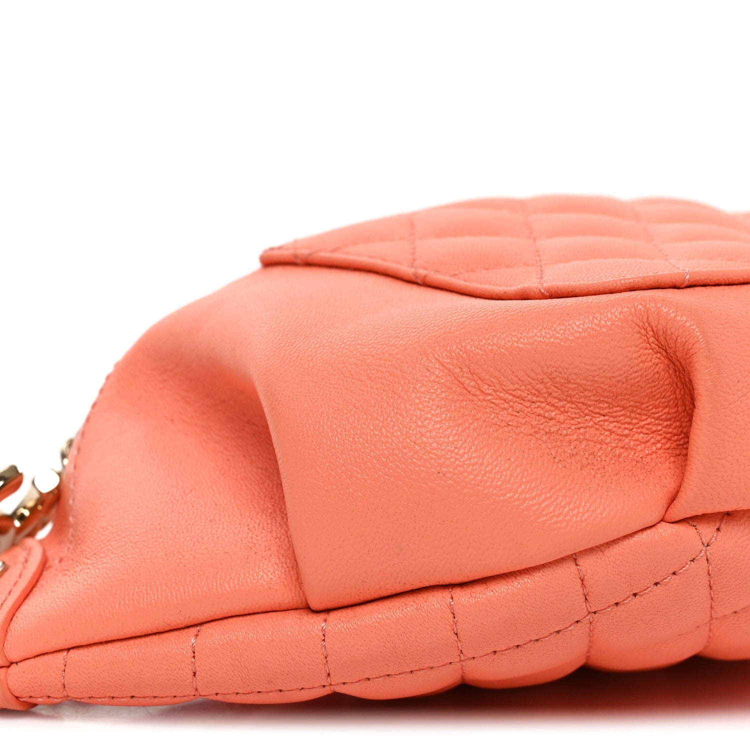 Chanel Lambskin Quilted Bi Waist Bag Fanny Pack Orange 16 of 19
