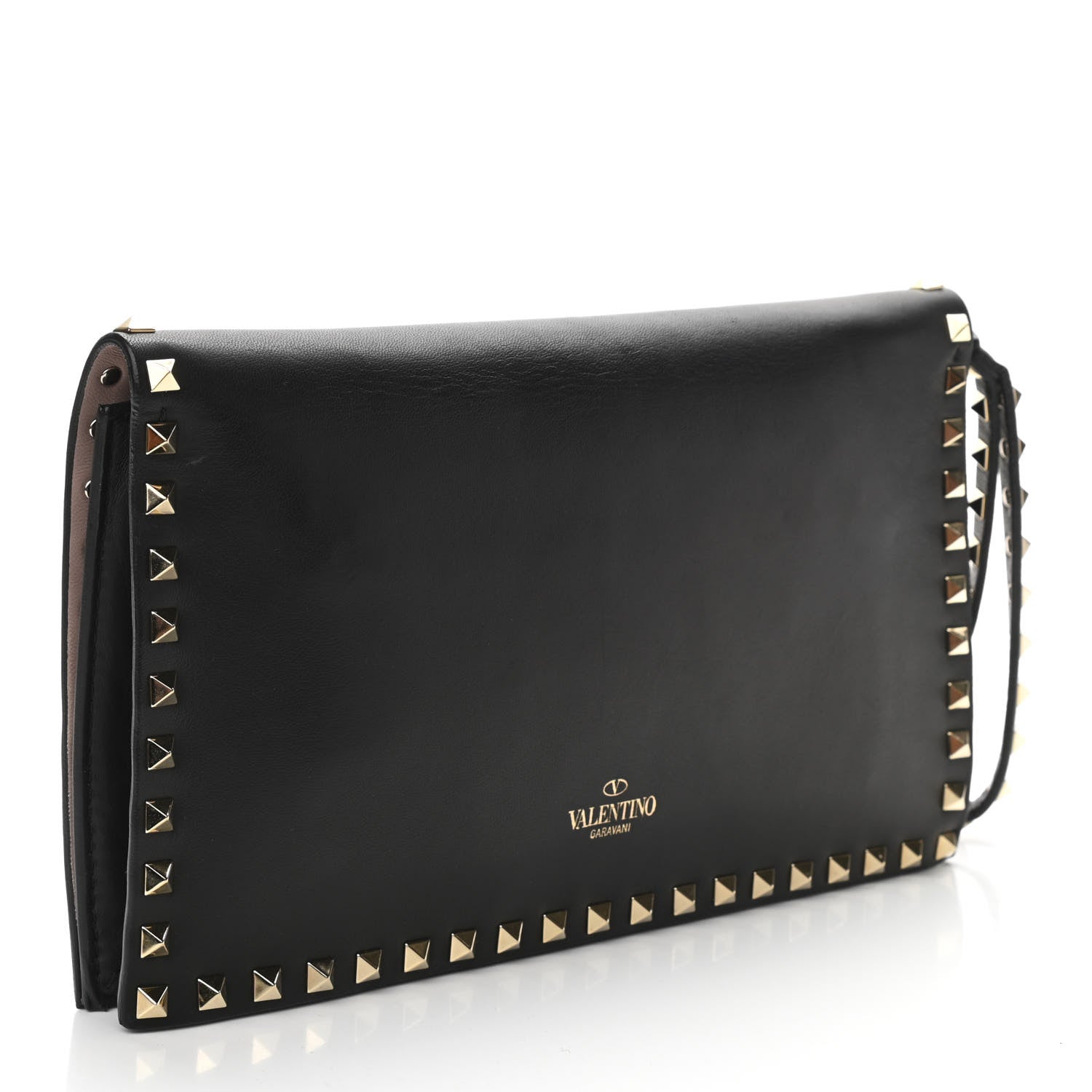 Valentino Garavani Nappa Rockstud Wristlet Clutch Black 3 of 9