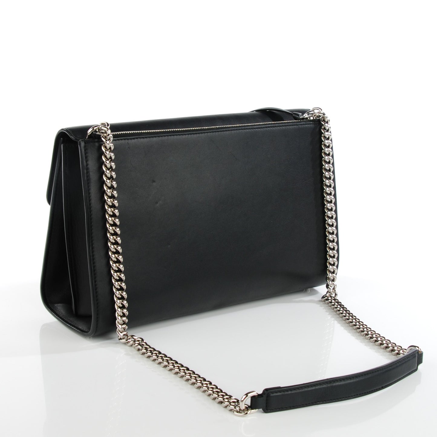 Moon Calfskin Medium Interlocking G Shoulder Bag Black