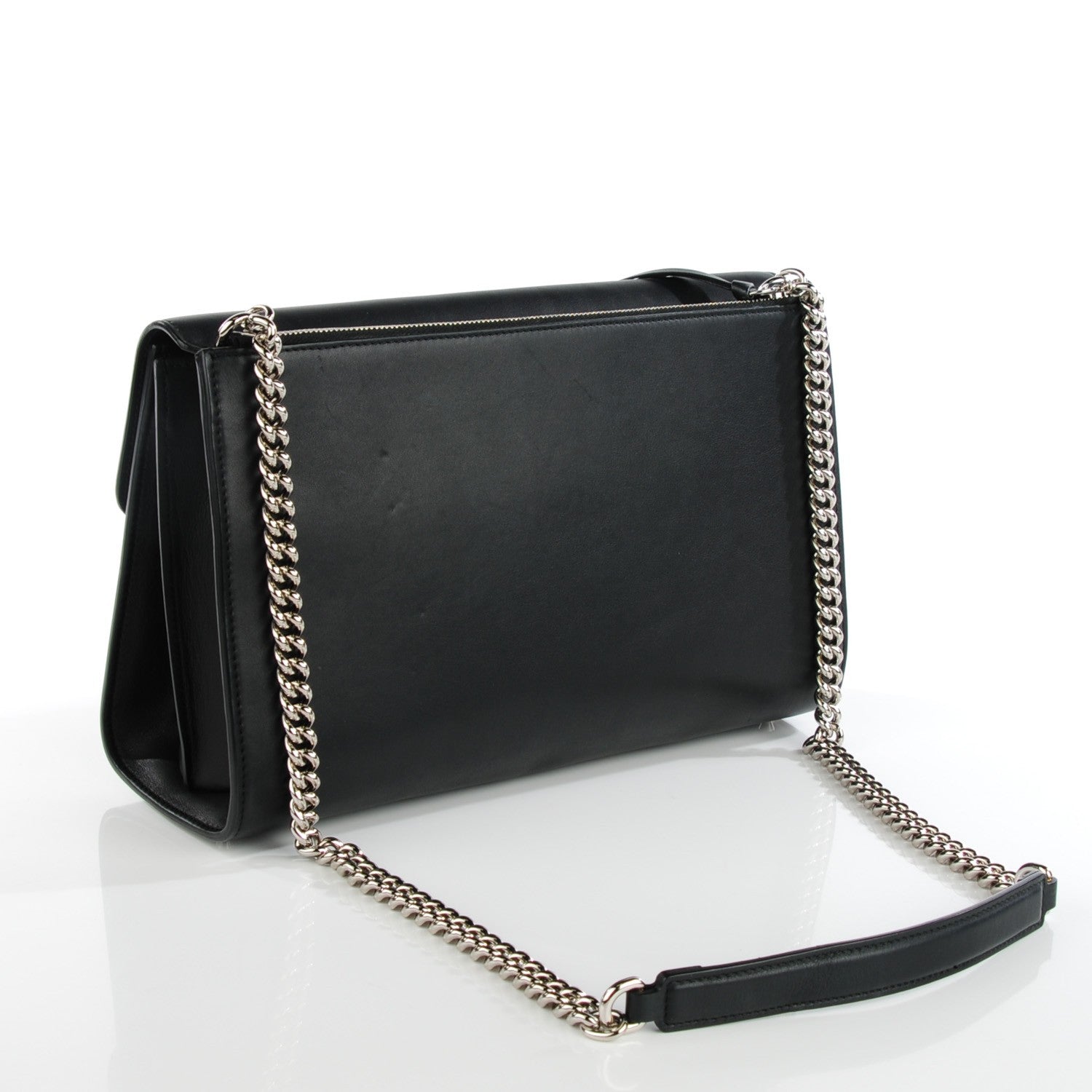Gucci Moon Calfskin Medium Interlocking G Shoulder Bag Black 3 of 7