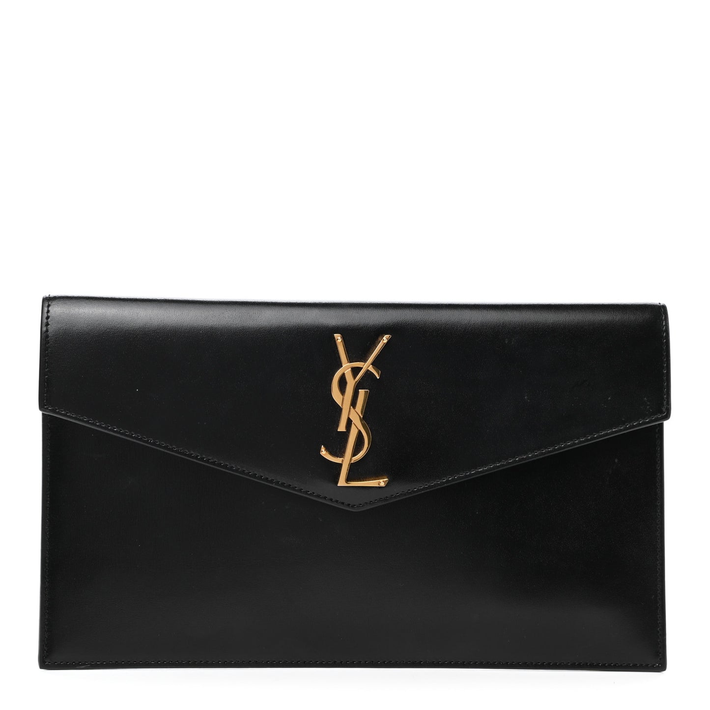Smooth Shiny Calfskin Monogram Uptown Pouch Black