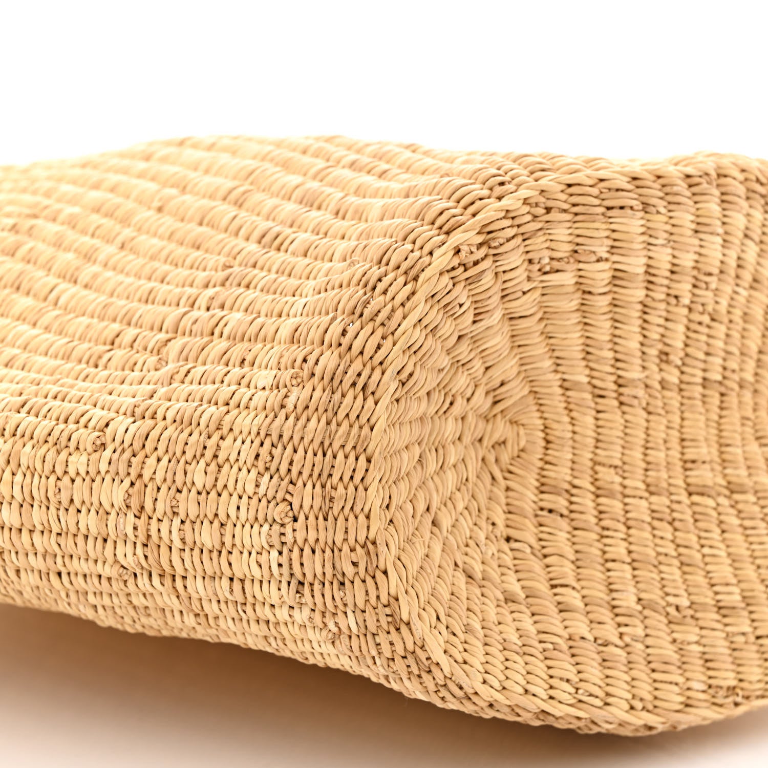 Loewe Raffia Calfskin Shell Basket Tote Natural Beige 9 of 10