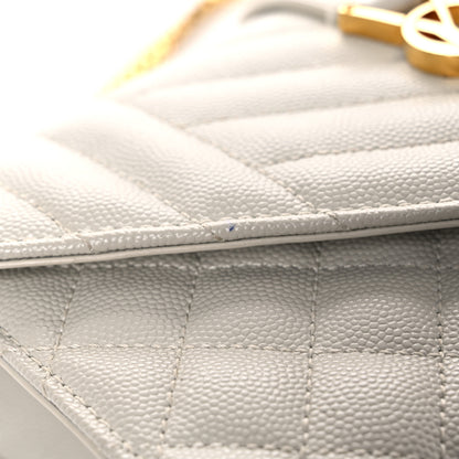 Saint Laurent Grain De Poudre Textured Mixed Matelasse Triquilt Small Monogram Satchel Crema Soft 14 of 16