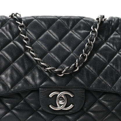 Chanel Lambskin Quilted Jumbo Single Flap Black 8 of 10