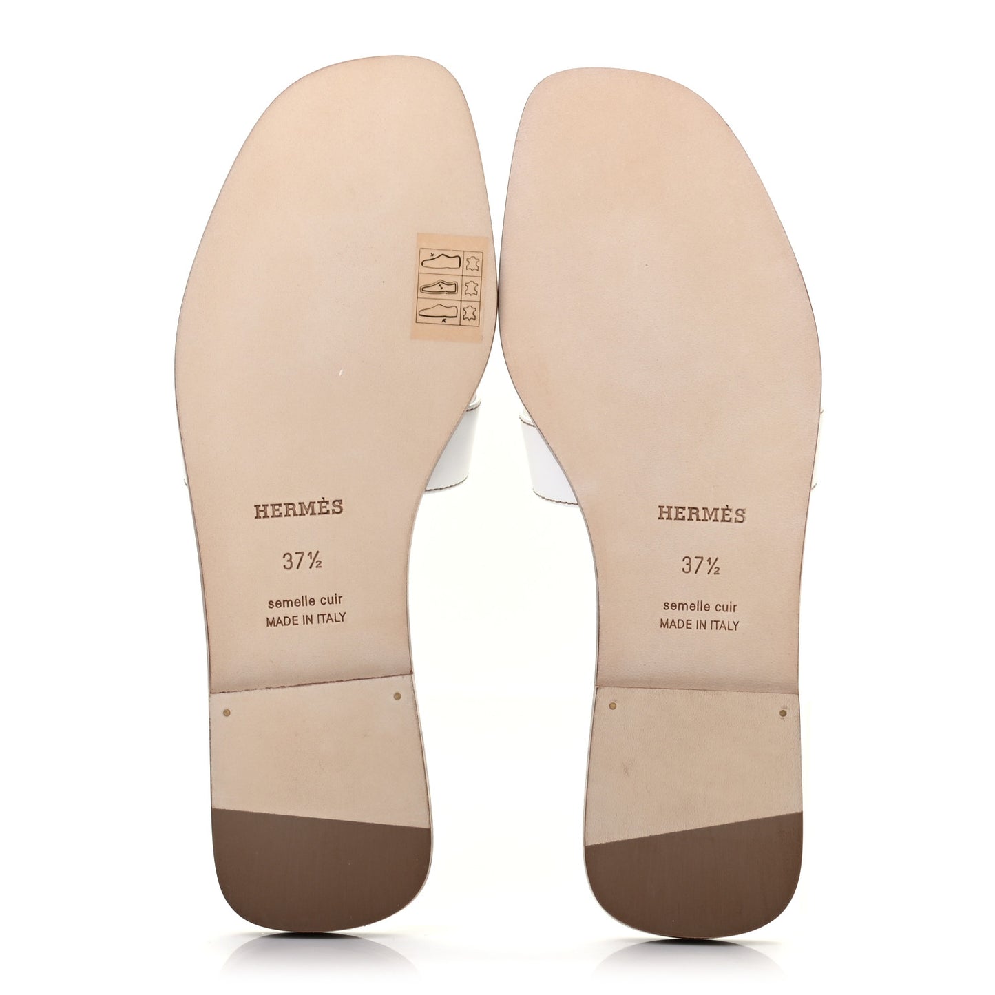 Box Calfskin Oran Sandals 37.5 White