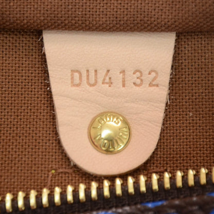 Louis Vuitton Monogram Kusama Town Speedy 30 Blue 7 of 9