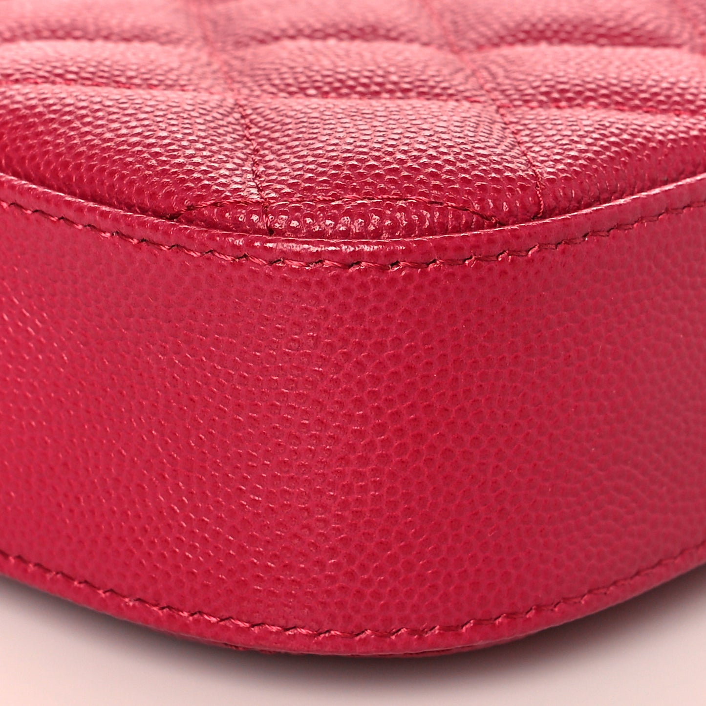 Caviar Quilted Camera Case Dark Pink