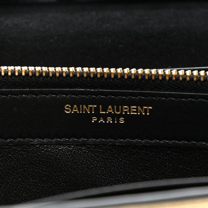 Saint Laurent Metallic Calfskin Medium Classic Monogram Kate Satchel Gold 6 of 11