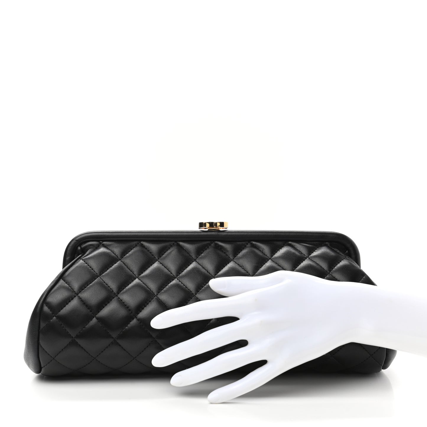 Lambskin Quilted Timeless Clutch Black