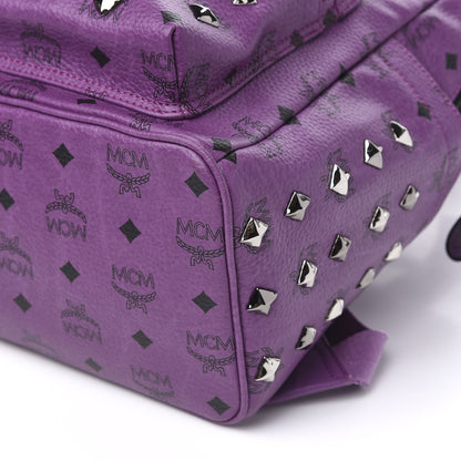 MCM Visetos Studded Medium Stark Backpack Purple 7 of 8
