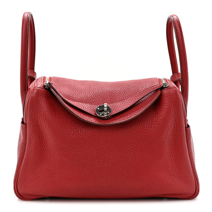Hermes Taurillon Clemence Lindy 30 Rouge Garance 1 of 17