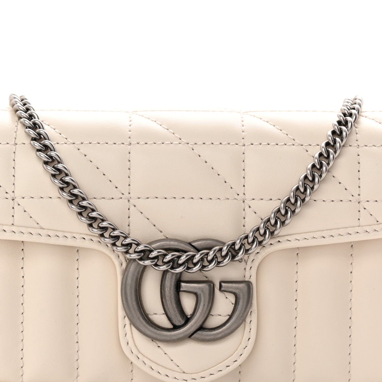 Gucci Calfskin Matelasse Aria Super Mini GG Marmont Shoulder Bag