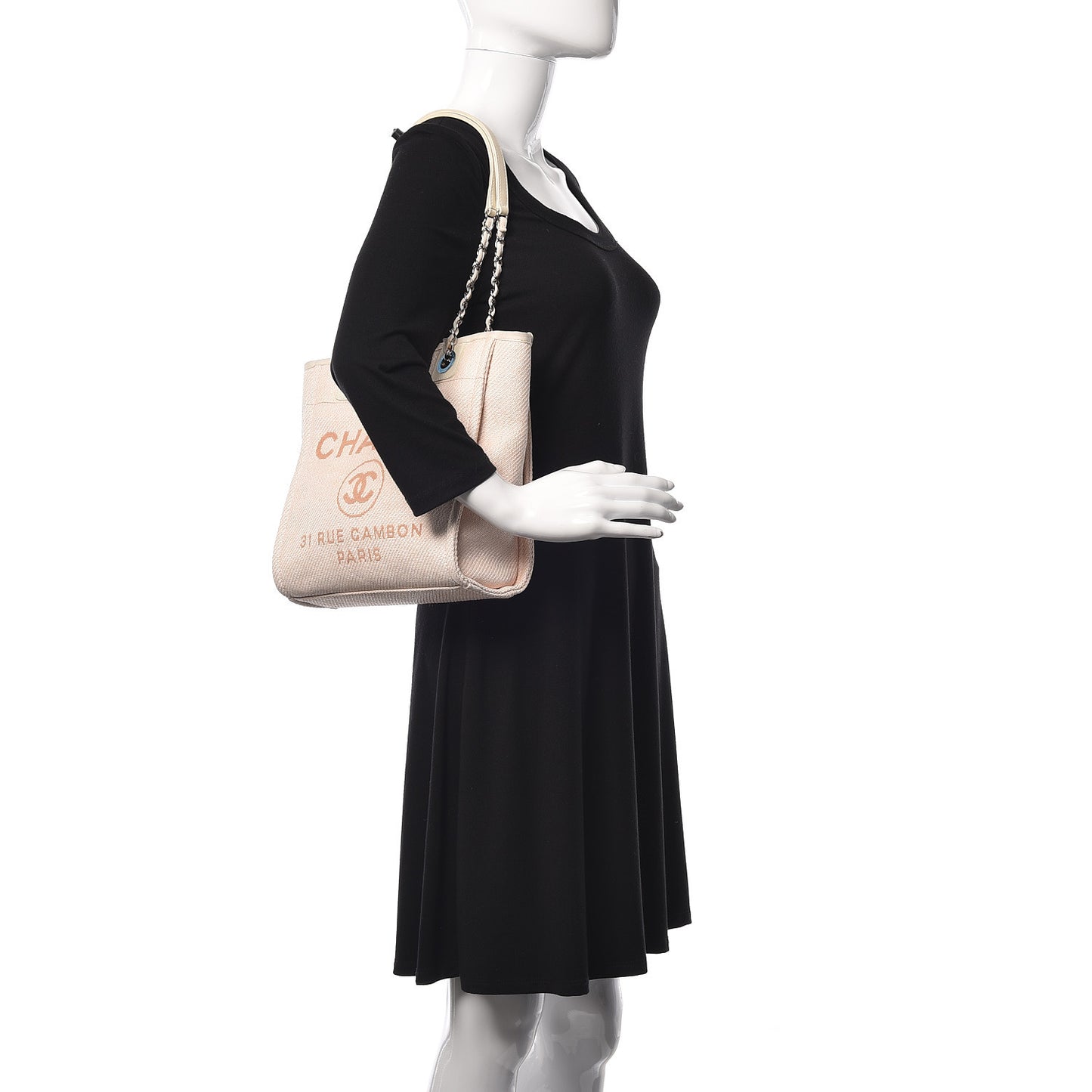 Woven Straw Raffia Mini Deauville Tote Pink