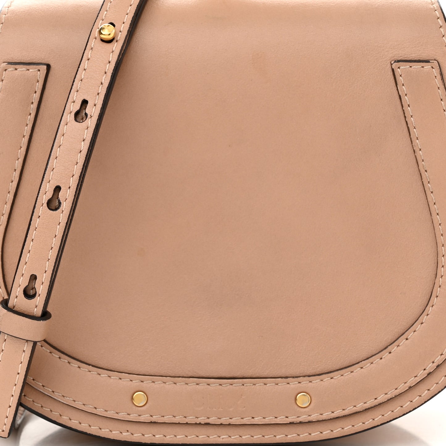 Calfskin Suede Small Nile Bracelet Bag Biscotti Beige