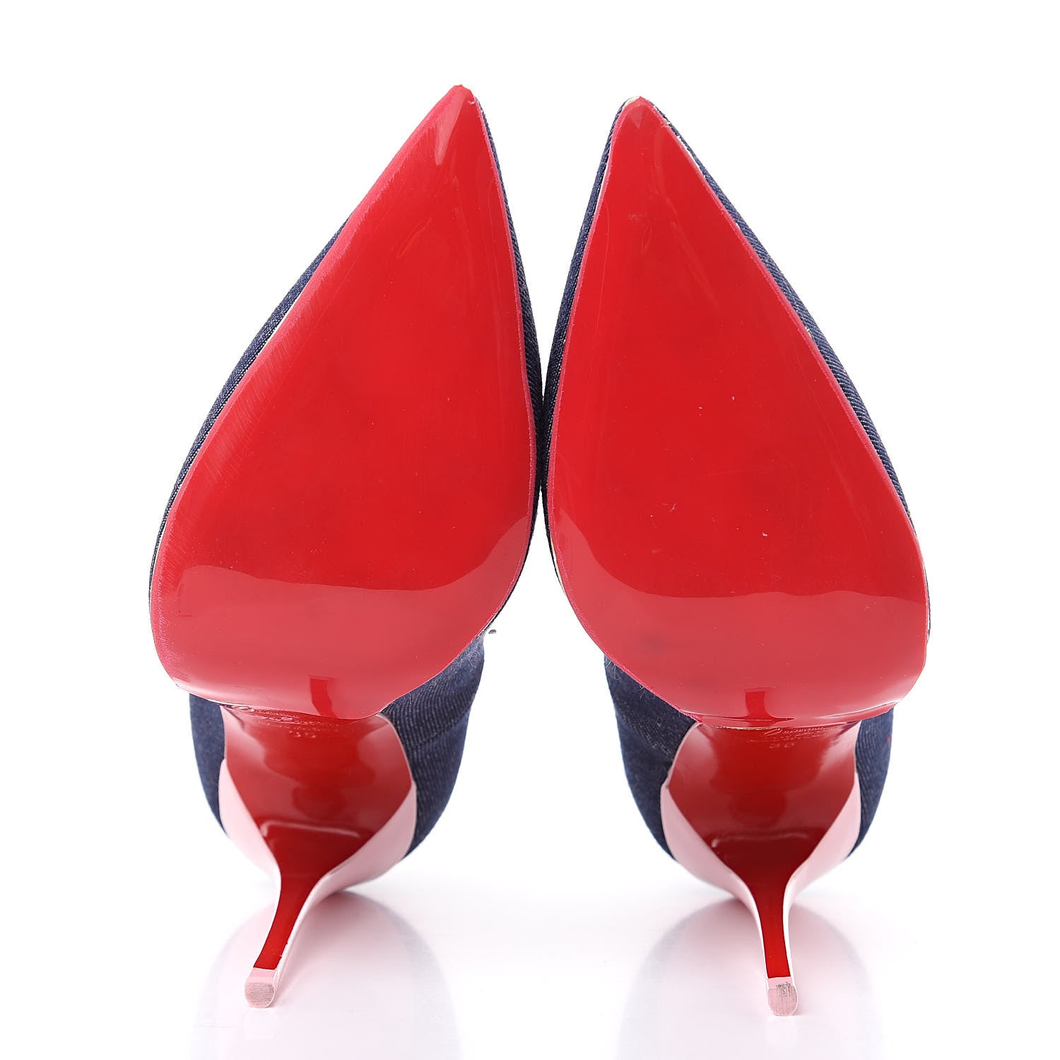 Christian Louboutin Denim Jazz Calf So Kate 120 Pumps 35 Blue Pompadour 5 of 11