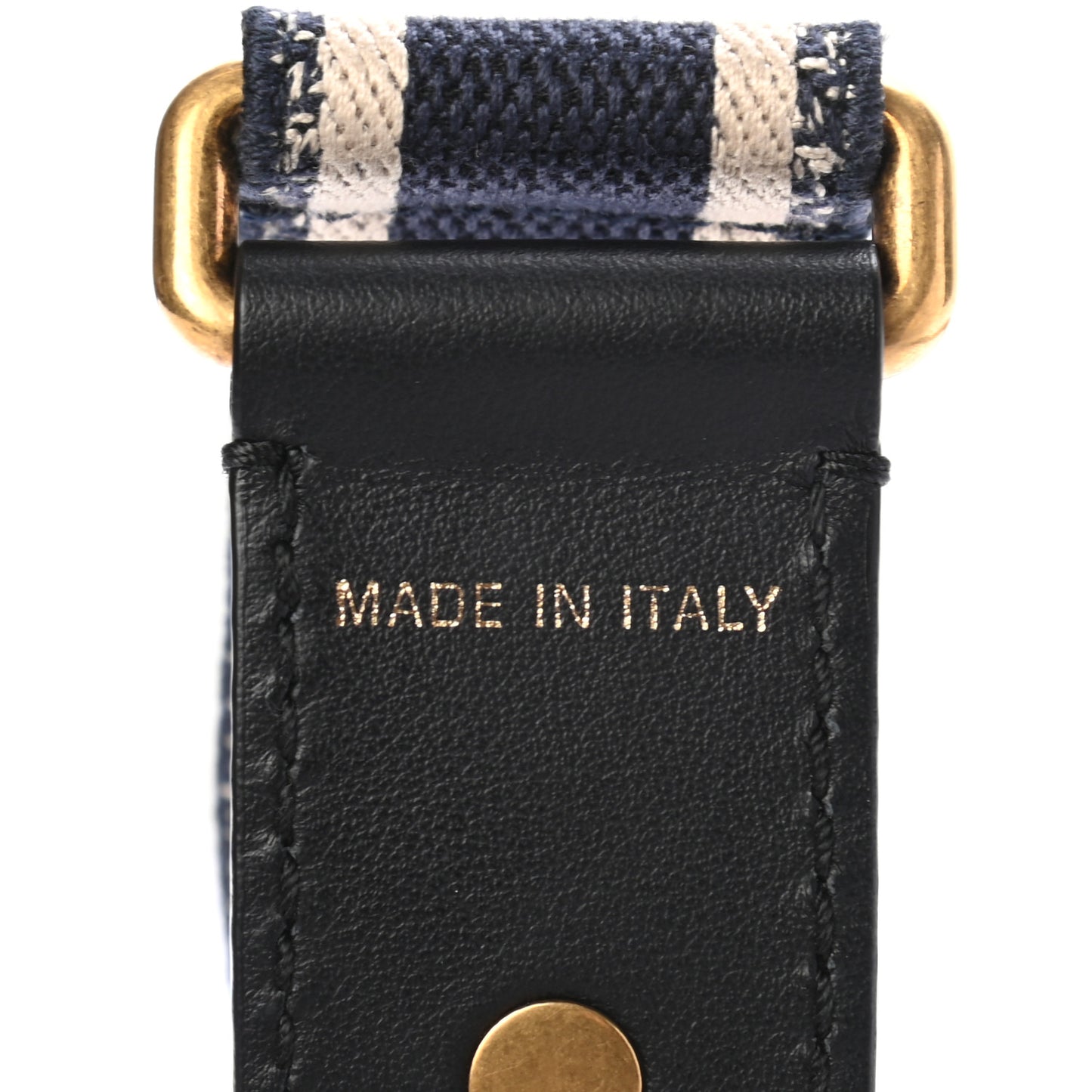 Canvas Embroidered Shoulder Strap Blue