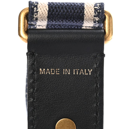 Christian Dior Canvas Embroidered Shoulder Strap Blue 5 of 5
