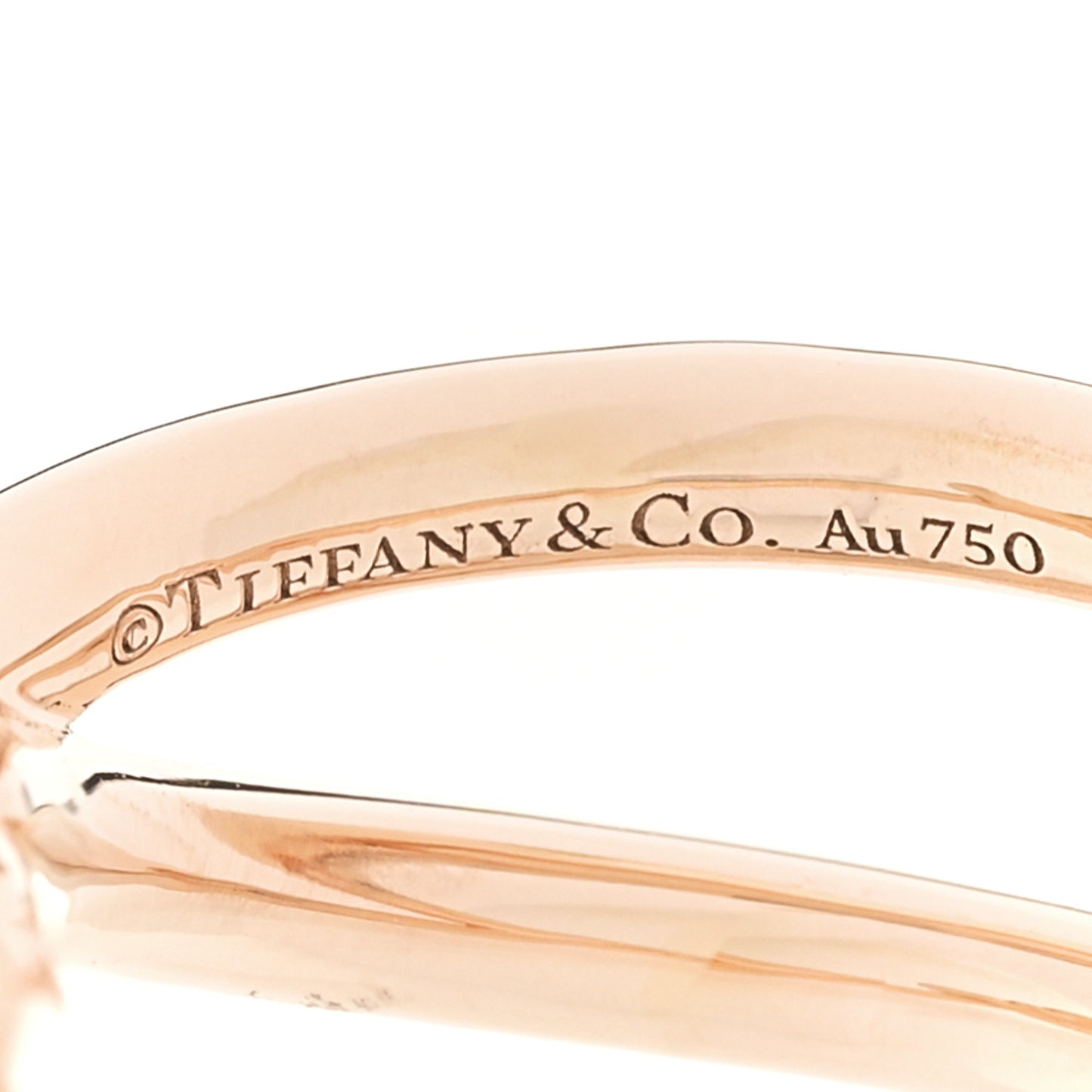 18K Rose Gold Knot Double Row Ring 49 5