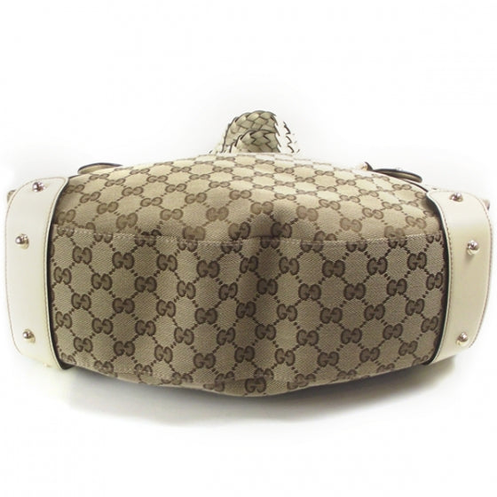Gucci Canvas Leather Medium Pelham Tote 4 of 10