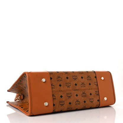 MCM Visetos Large Munchen Tote Cognac 3 of 7