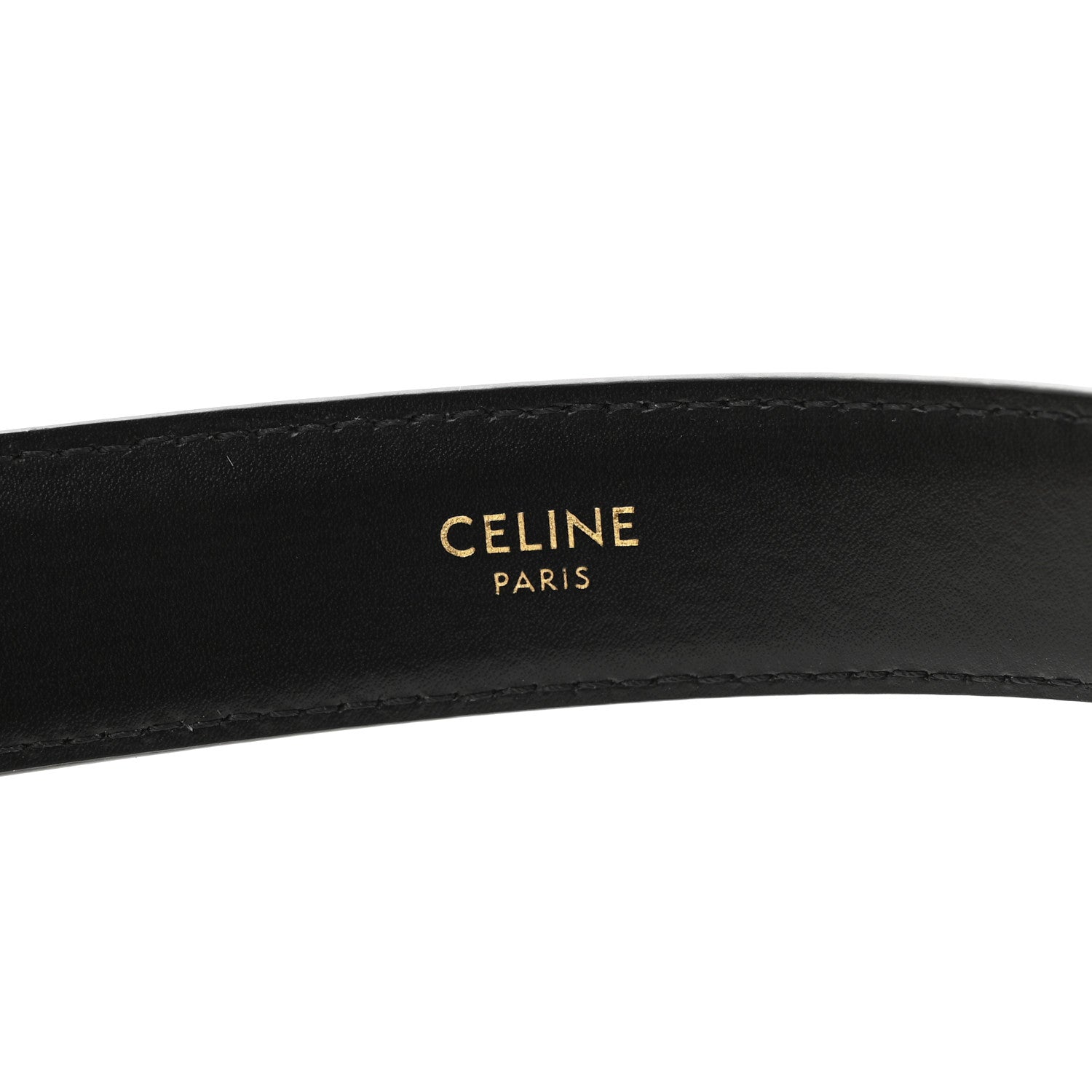 Celine Box Calfskin Medium 25mm Triomphe Belt 85 34 Black 5 of 6