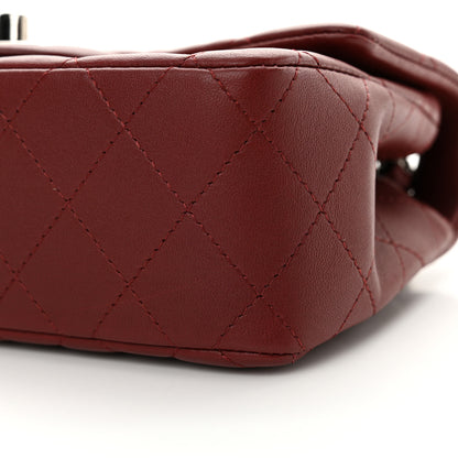 Chanel Lambskin Quilted Mini Rectangular Flap Burgundy 10 of 12