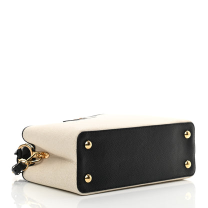 Louis Vuitton Canvas Taurillon Capucines MM Black 4 of 10